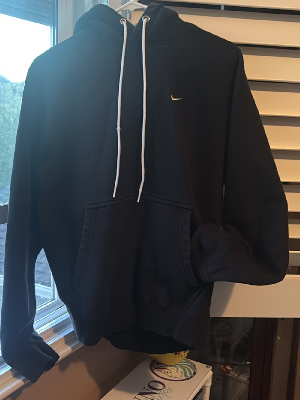 Nike Black Hoodie with White Label Accent